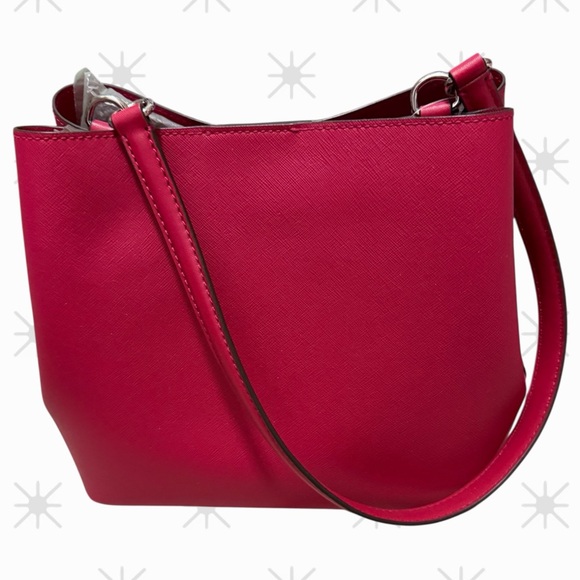 🦄 Michael Kors Pratt Medium Shoulder Bag in Dark Raspberry! - Picture 3 of 10